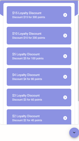 Discount Options For Loyalty Points