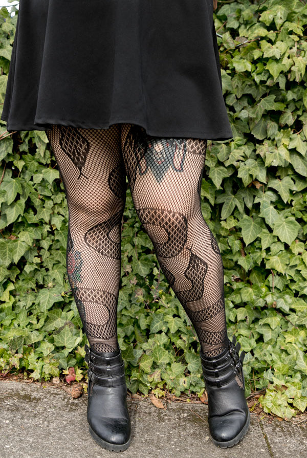 🌙 Celestial Crescent Moon Fishnet Tights Pantyhose Stockings