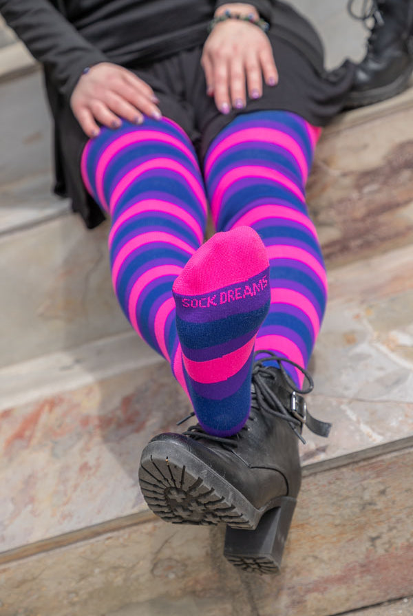 Long Pride Stripes Tube Socks - Sappho Lesbian – Sock Dreams