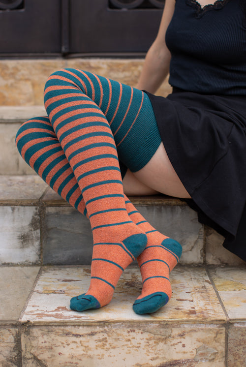 Extraordinarily Longer Striped Thigh High Socks – Sock Dreams