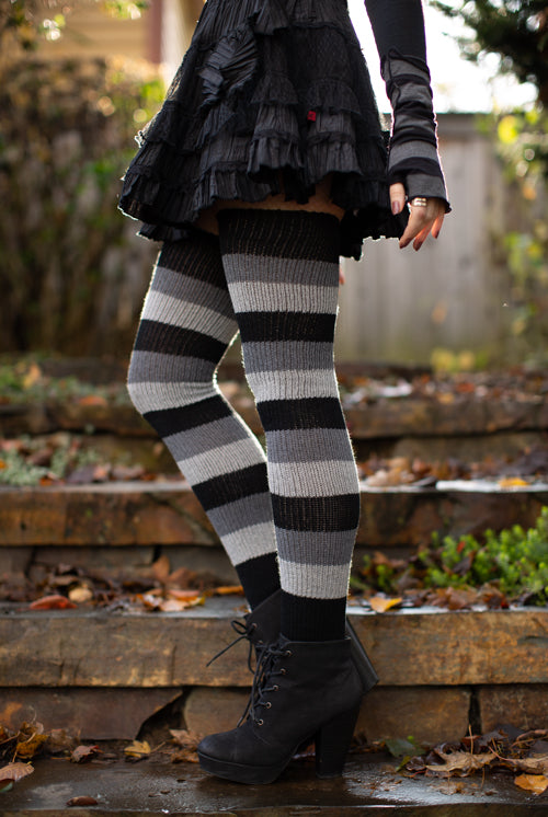 Sock Dreams Extraordinarily Longer Striped Thigh High