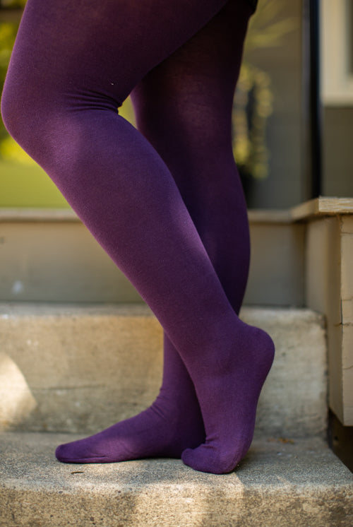 Fuchsia Women's Tights, Fuchsia Tights, Cute Purple Hosiery