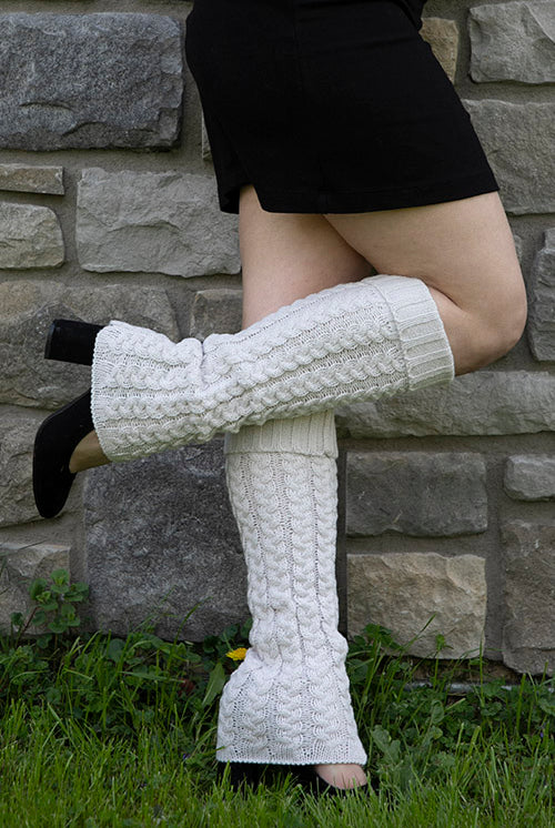 SATINIOR Winter Long Leg Warmers 24 Inch Over the Knee Ribbed Knit