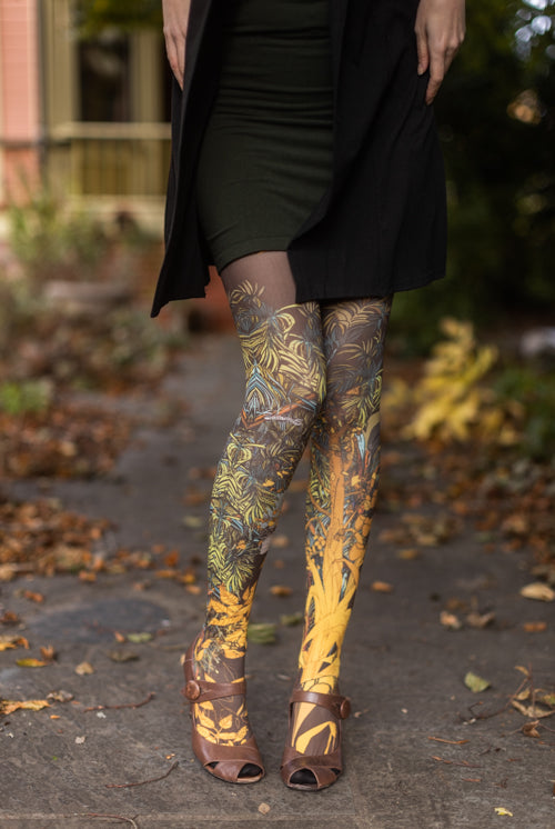 Sous Le Vent Printed Tights