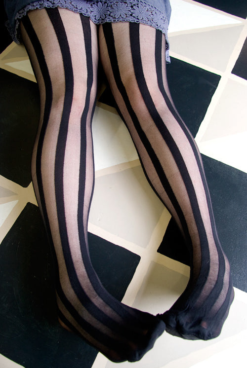 Assimmetric Striped Tights (one size) at  Women's Clothing store