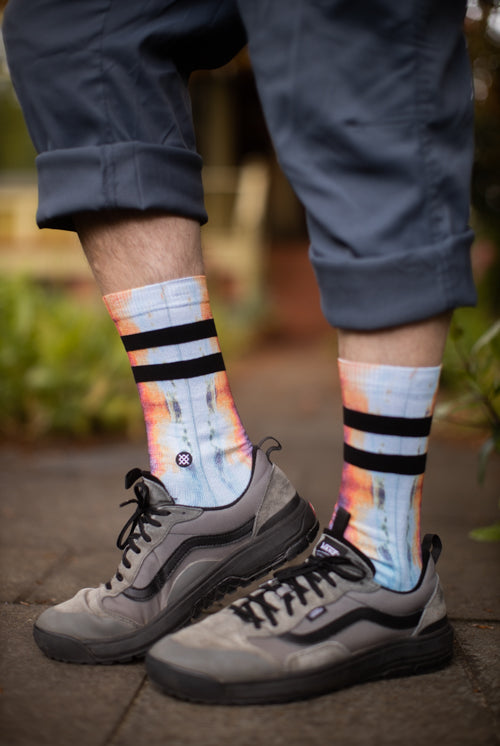 Far Out Glow in the Dark Turn Cuff Crew – Sock Dreams