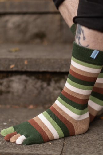 Solid Over the Knee Toe Socks