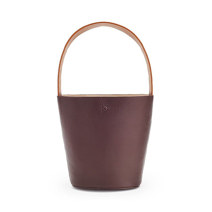 Wide Strap Mini Bucket Bag