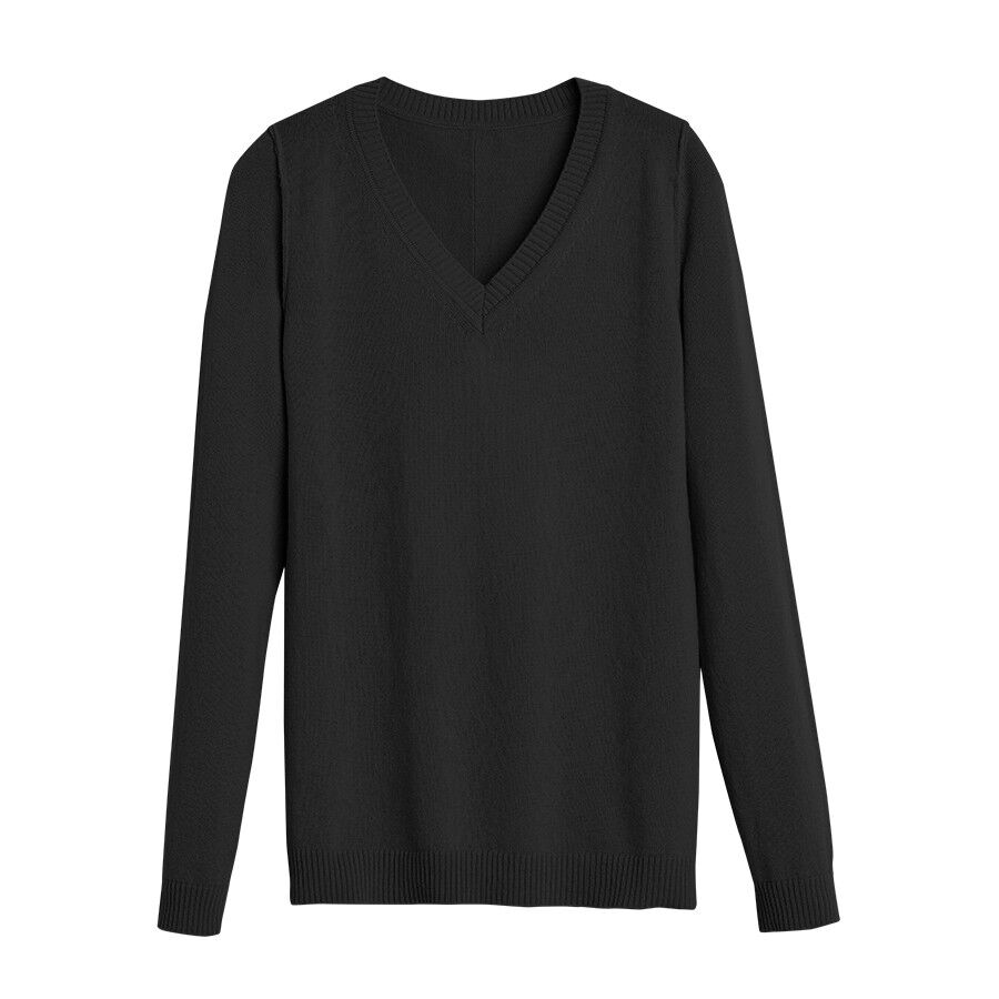 Wool Cashmere Slim V-Neck Sweater