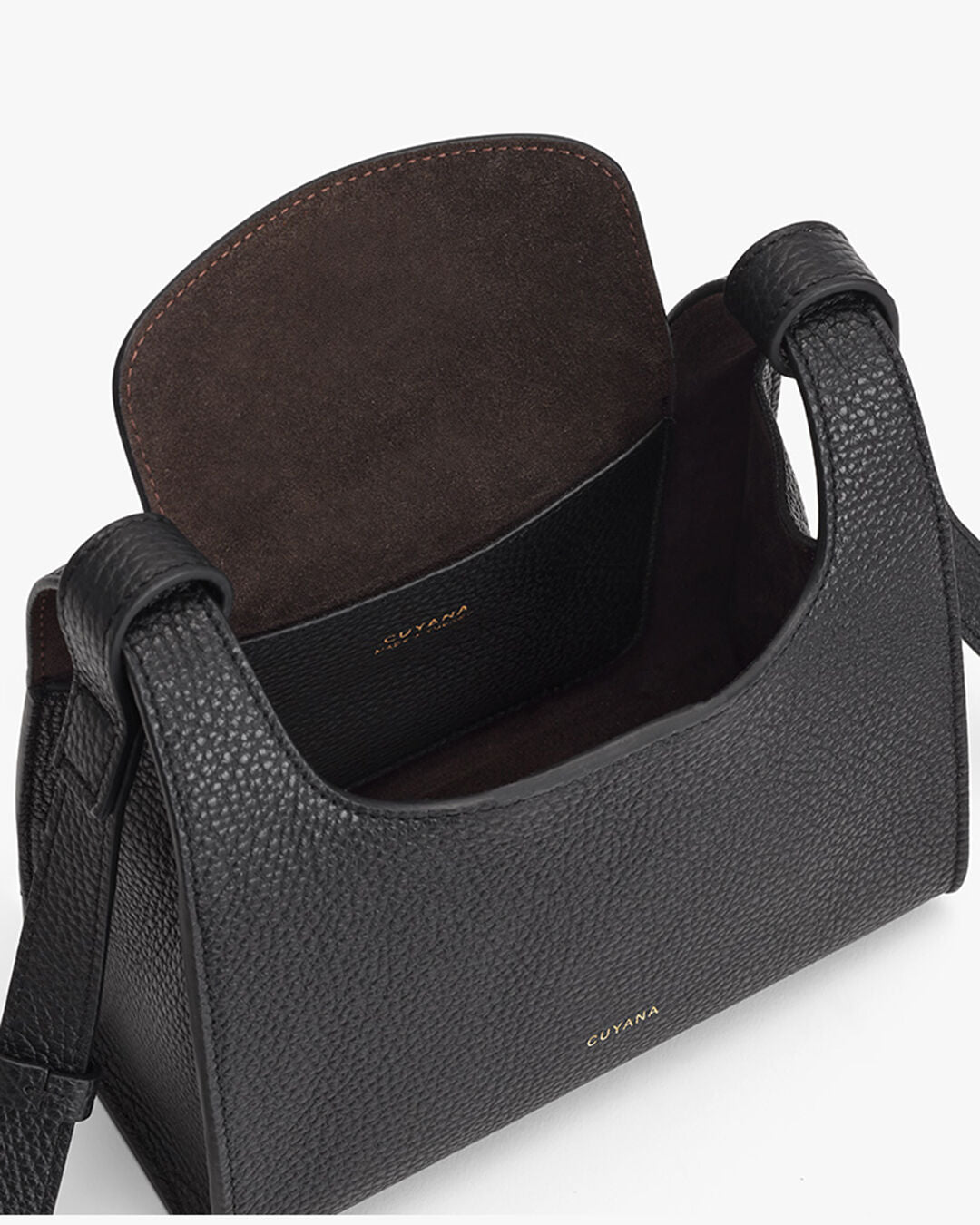Cuyana Oversized Double Loop Leather Shoulder Bag - Brown Shoulder