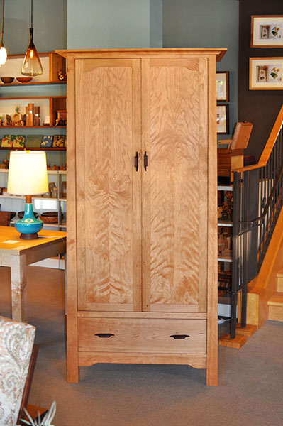 Pacific Armoire in Cherry with Rosewood Yoshinaga pulls