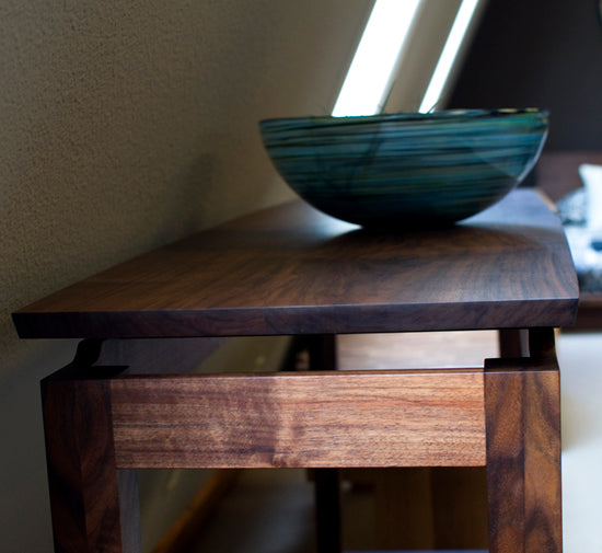 Western Walnut Entry Table