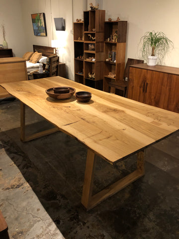 Custom Oregon Oak Live-edge Wilkes Table by The Joinery