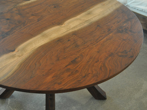 Detail photo of Western Walnut of Kyoto Dining Table from The Joinery