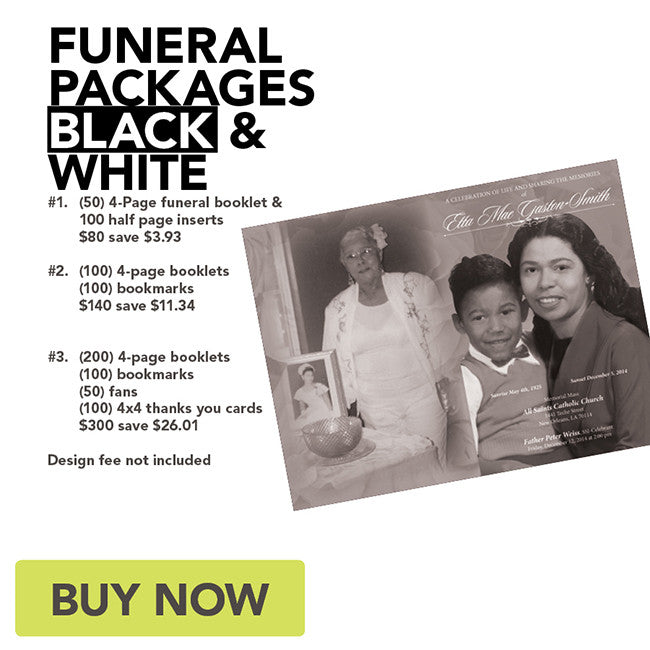 Copy Of Funeral Packages Black White Booklets Printflow Www