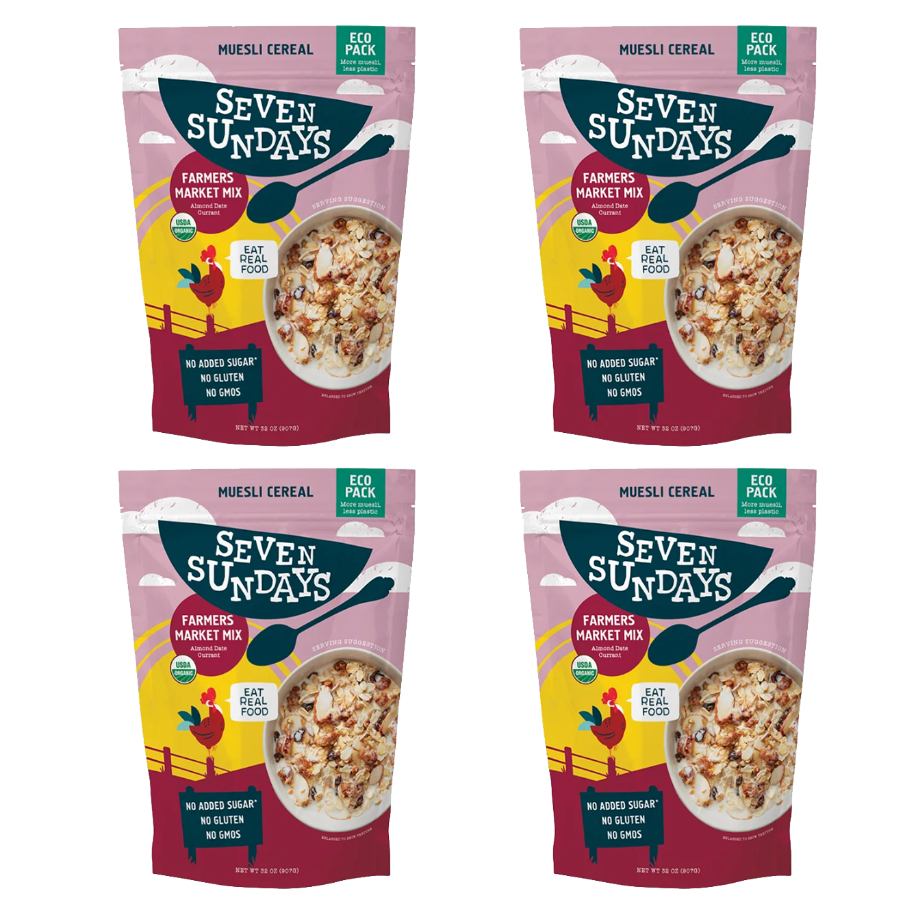 32oz Organic Farmer s Market Almond Date Currant Muesli Eco Pack 