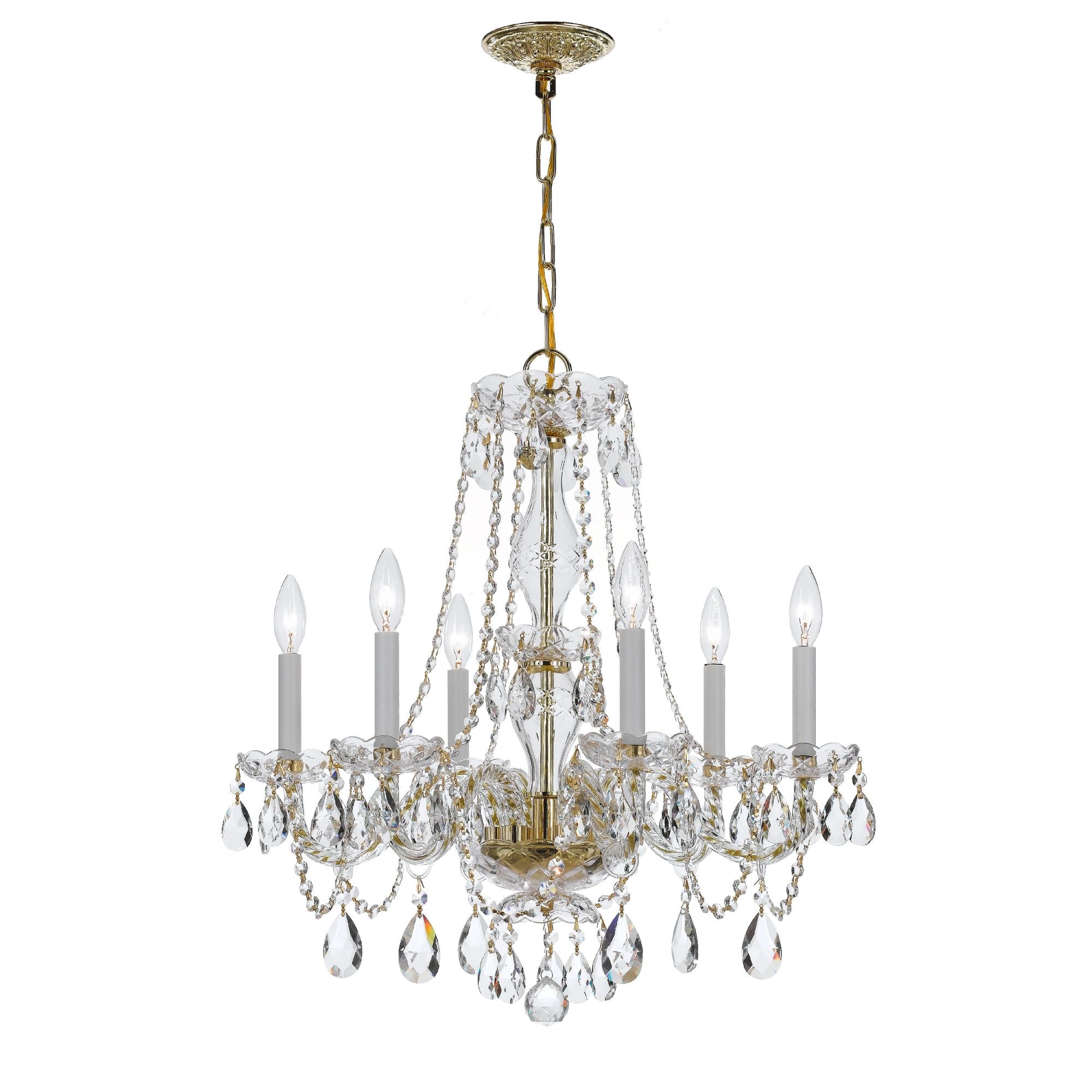 Marshallia Small Brass Chandelier