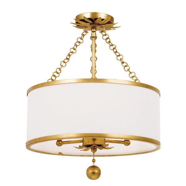 Broche 4 Light Semi Flush Mount – Crystorama