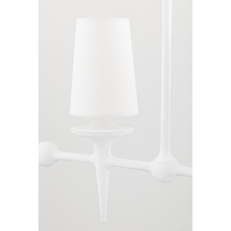 Hudson Valley Lighting 6617-WP Torch 3 Light Chandelier in White Plaster