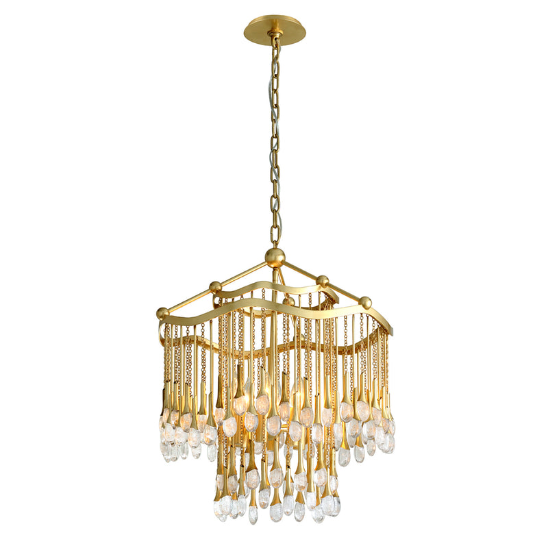 sea glass chandelier corbett lighting