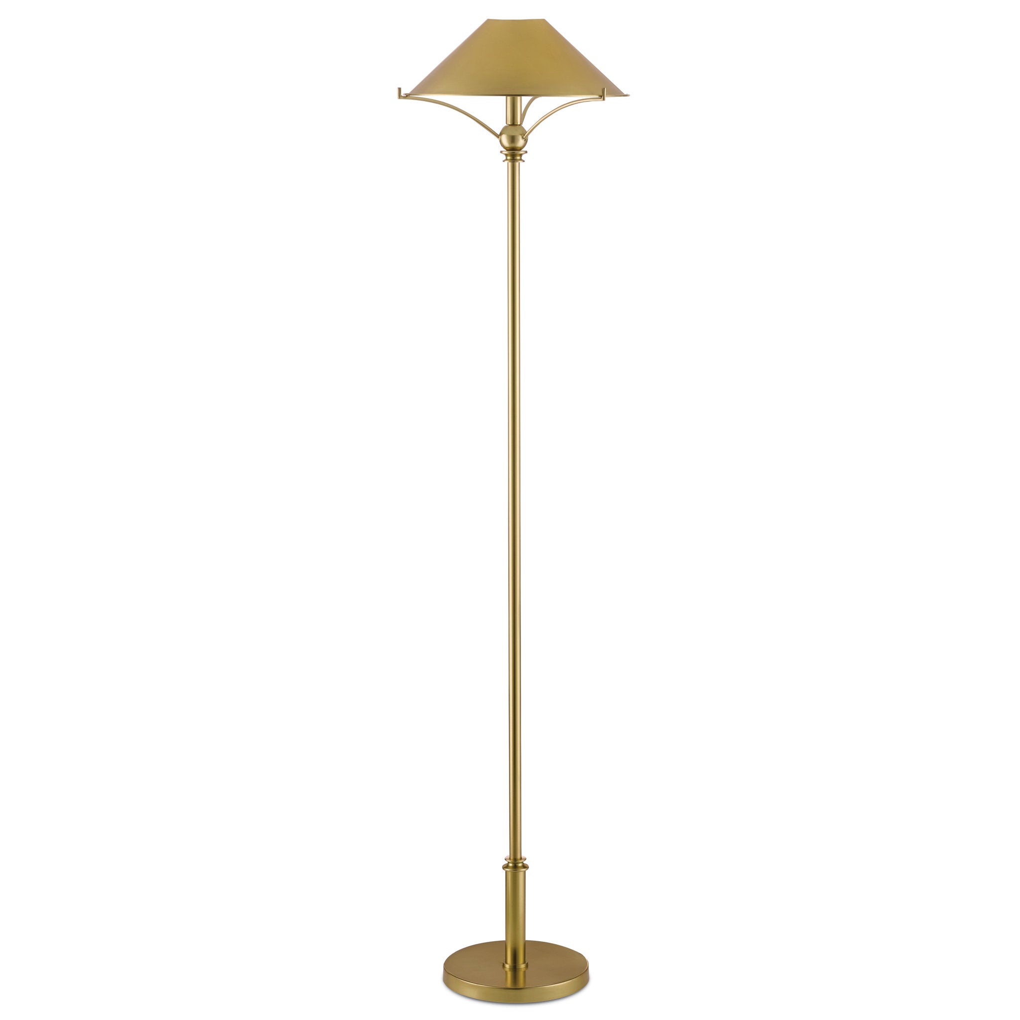 Interiors 1900 MAT20OYS + ABY138AB 63811 Fitzroy Single Light Solid Brass  Floor Lamp In A