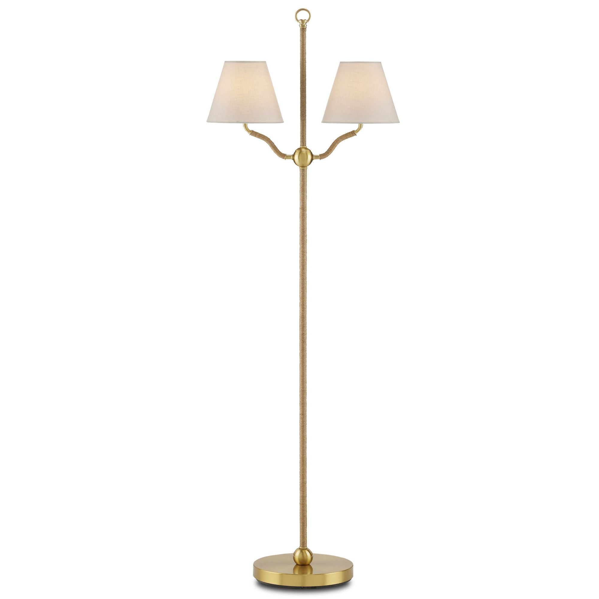 Maxstoke Brass Floor Lamp - Antique Brass