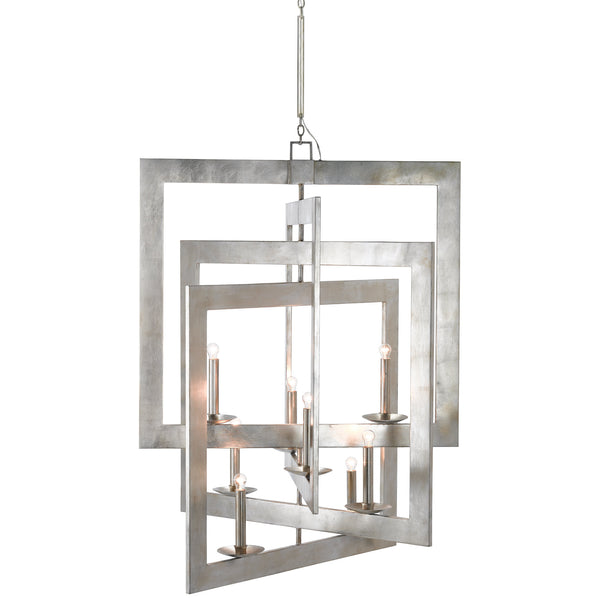 Currey and Company 9000-0352 Middleton Grand Chandelier in Contemporary Silver Leaf