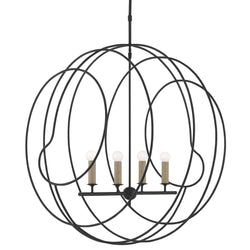 Currey and Company 9000-0448 Auden Orb Chandelier in Antique Black