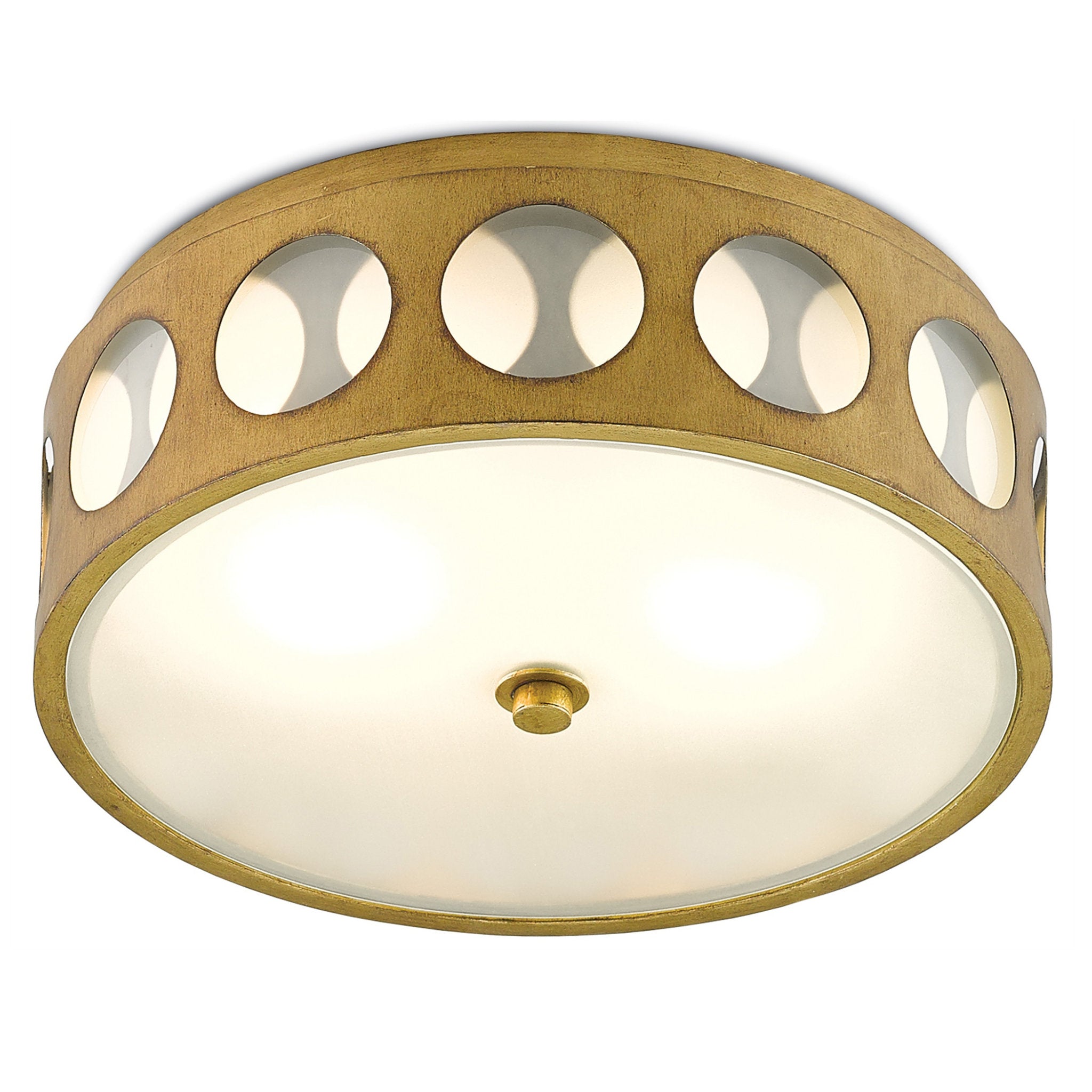 Metaphor Black & Brass Flush Mount - Antique Brass/Black