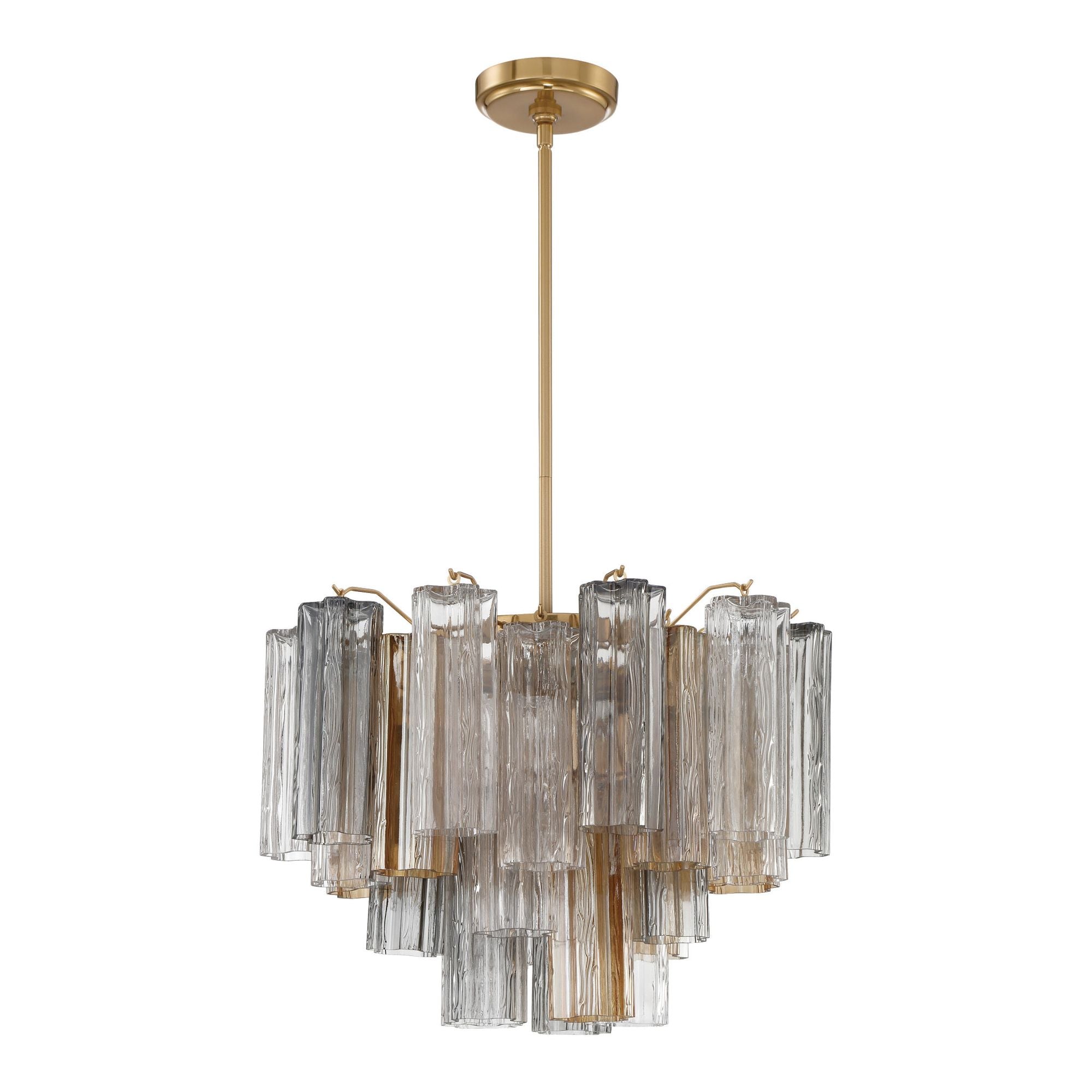 Clover 12 Light Aged Brass Chandelier