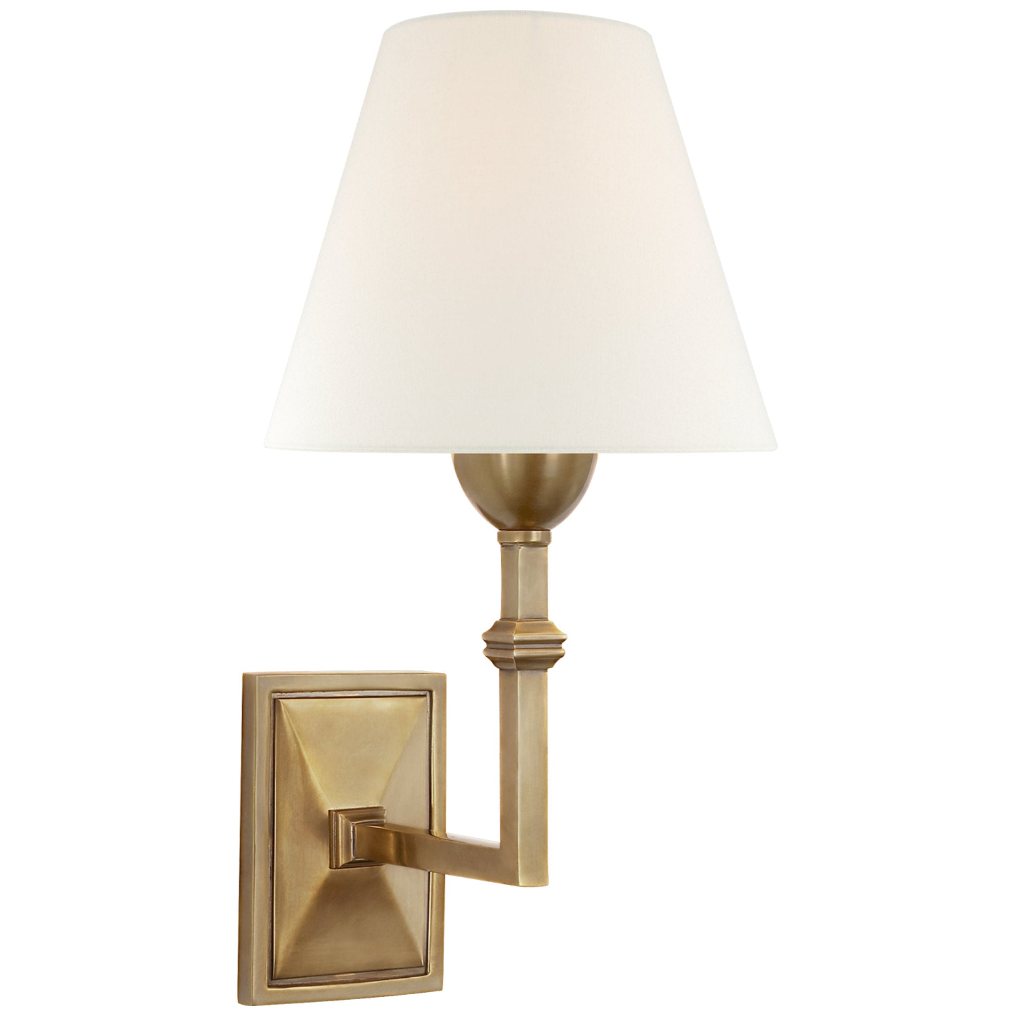 AERIN Clemente Double Sconce in Hand-Rubbed Antique Brass