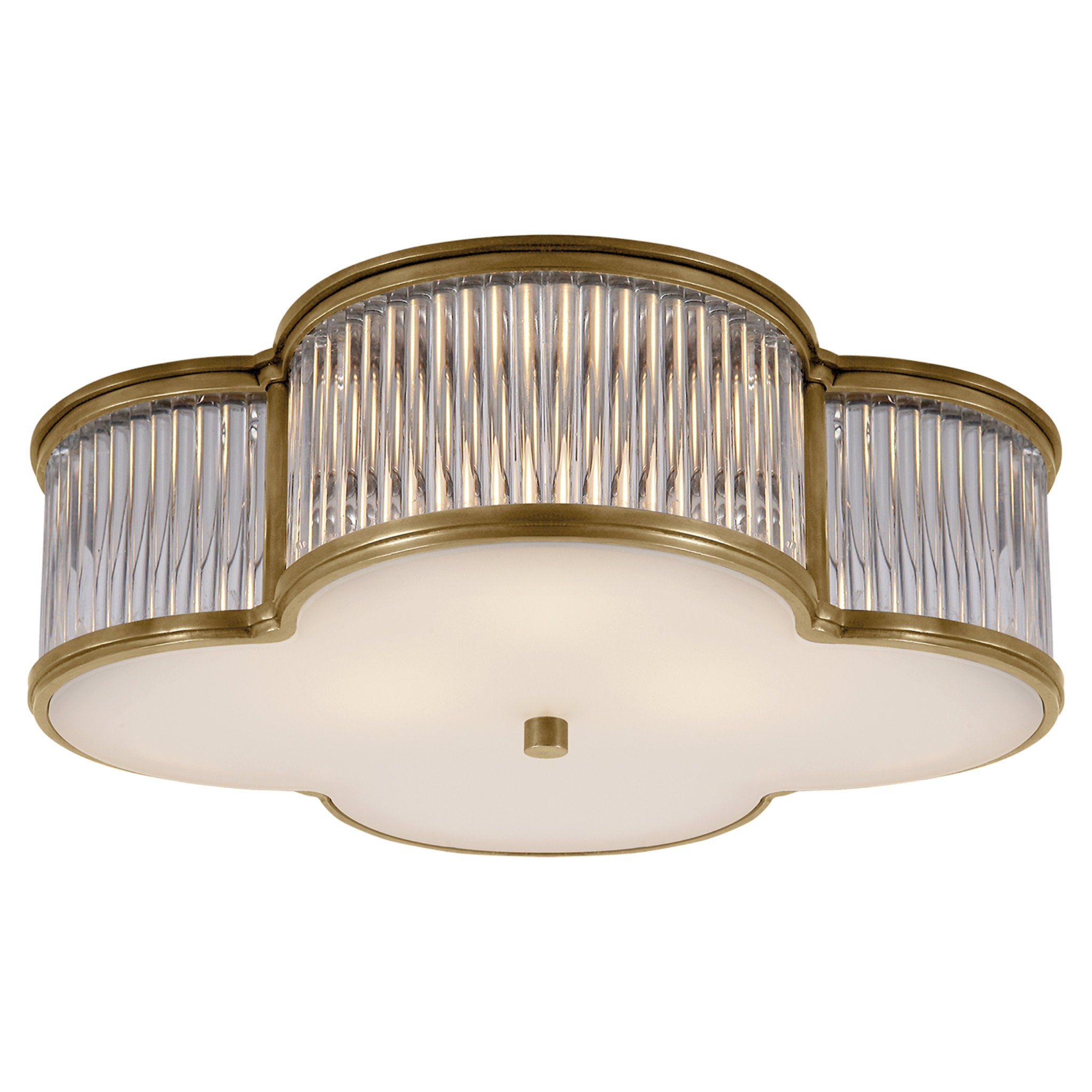 Visual Comfort Studio Geneva 4.875 Contemporary Flush Mount Ceiling Light  Fixture Burnished Brass CF1052BBS