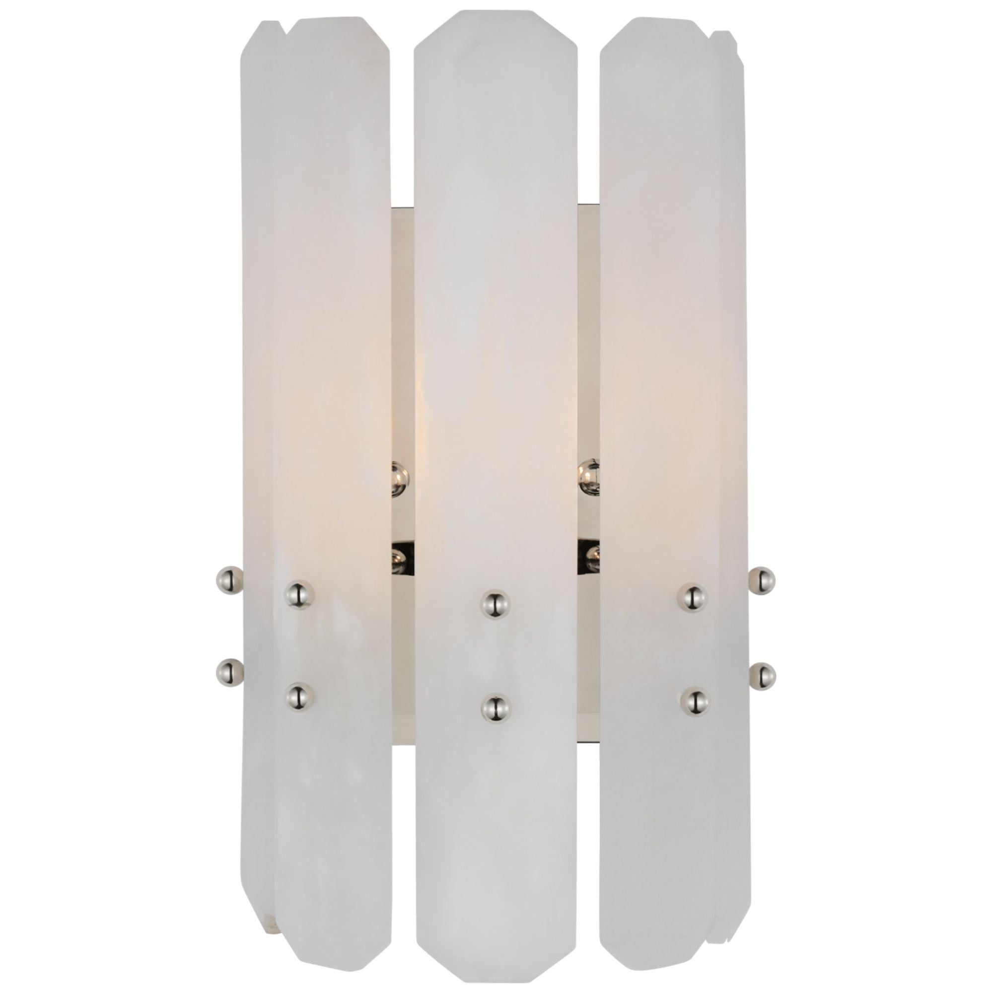 AERIN Bonnington Wall Sconce in Polished Nickel with Crystal