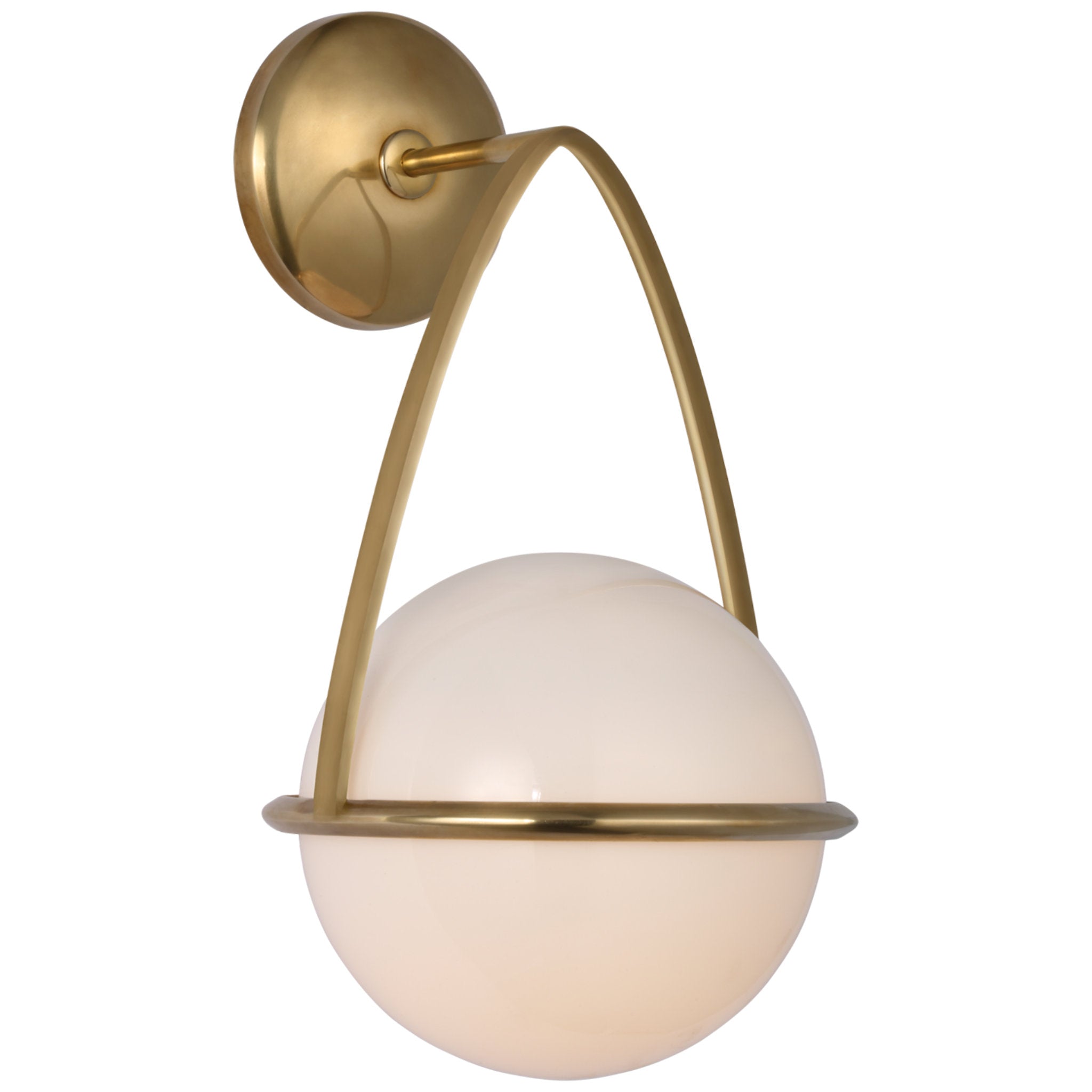 Clemente Double Sconce in Hand-Rubbed Antique Brass, Visual Comfort