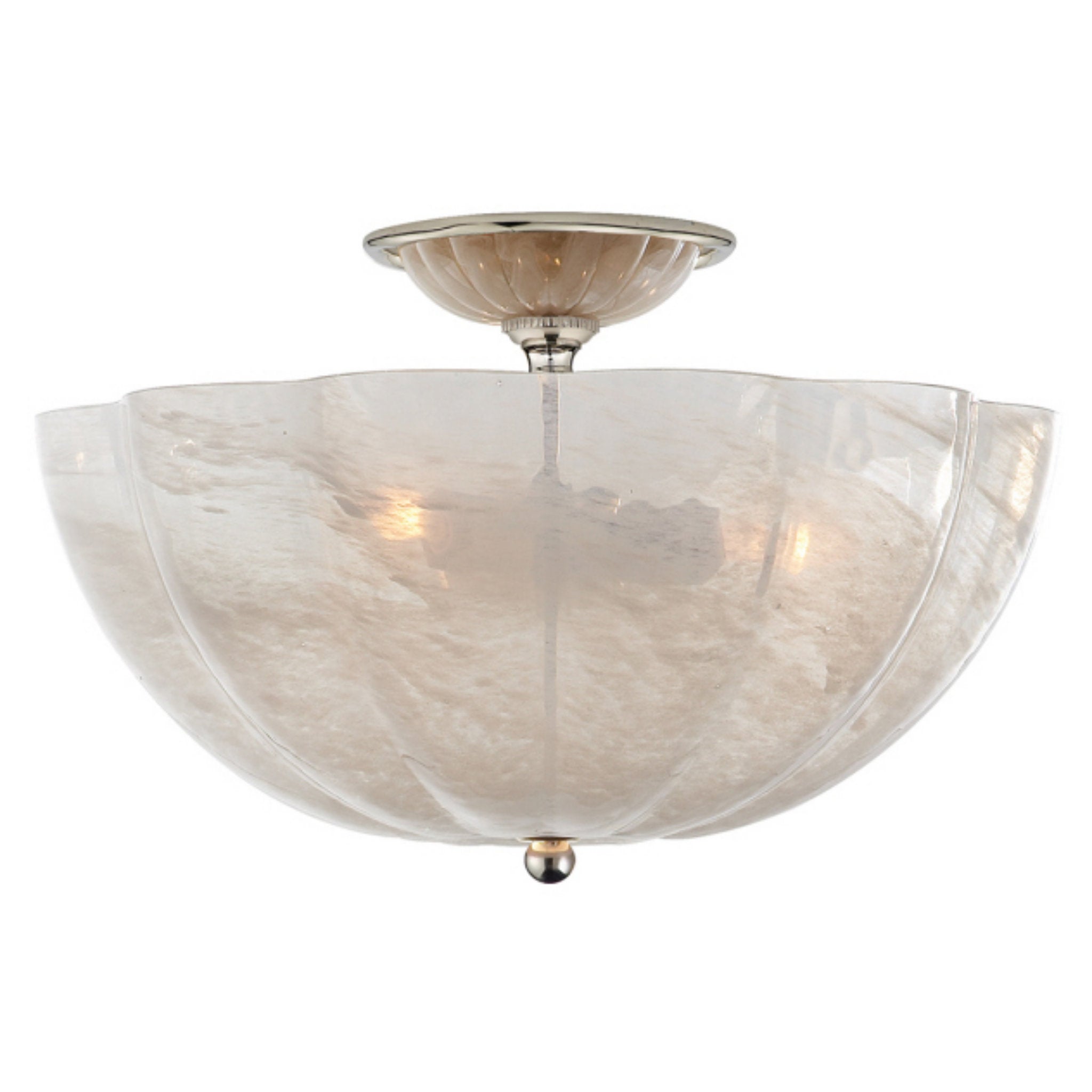 CLARK, Ceiling lamp Flush Mount in Hand-Rubbed Antique Brass with White  Glass By Visual Comfort Europe