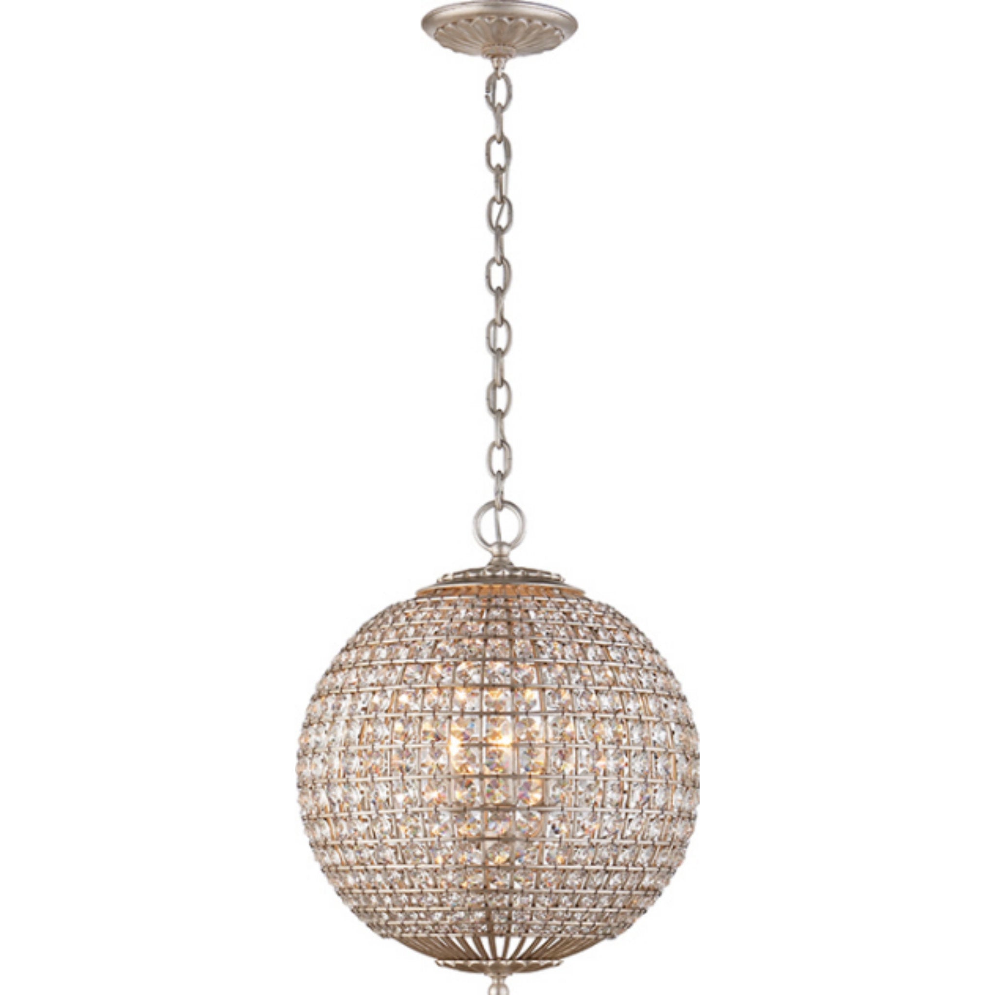 AERIN Renwick Large Sphere Chandelier in Gild with Crystal