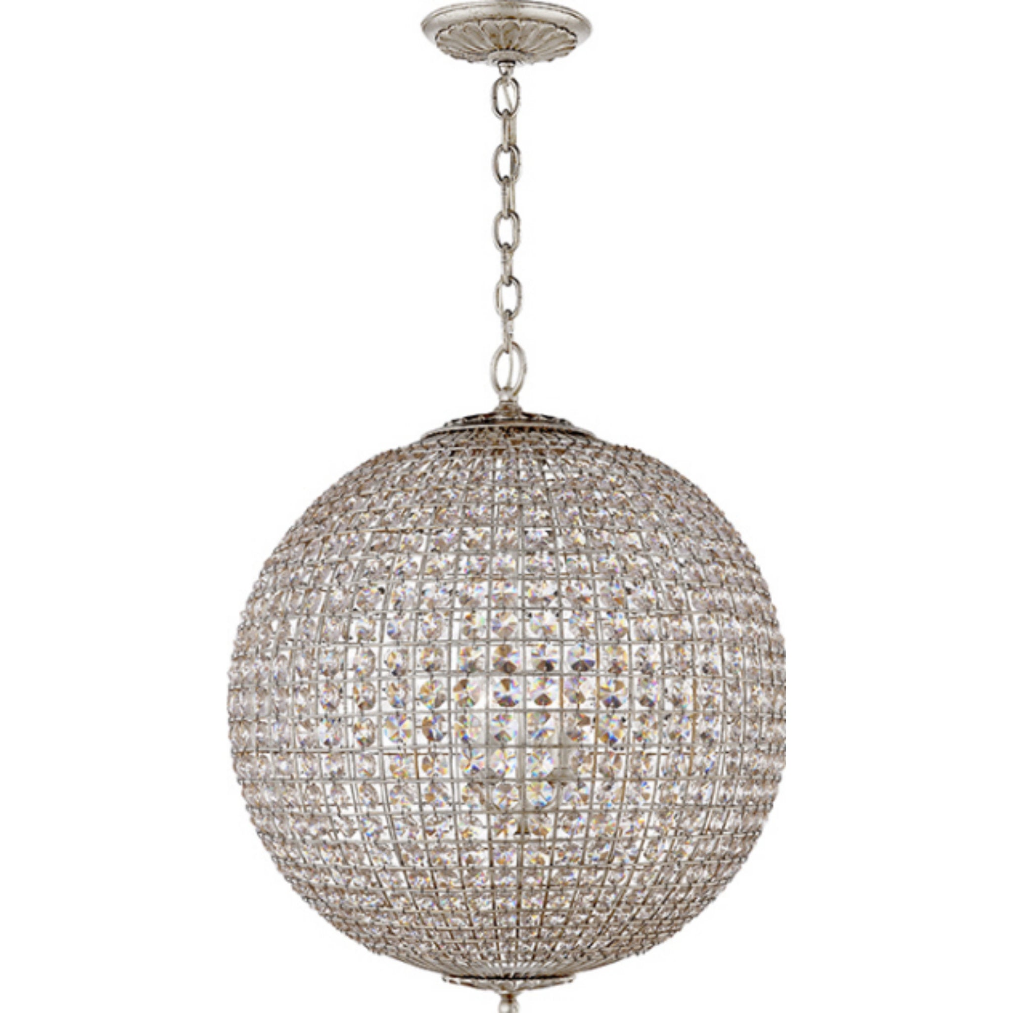 AERIN Renwick Large Sphere Chandelier in Gild with Crystal