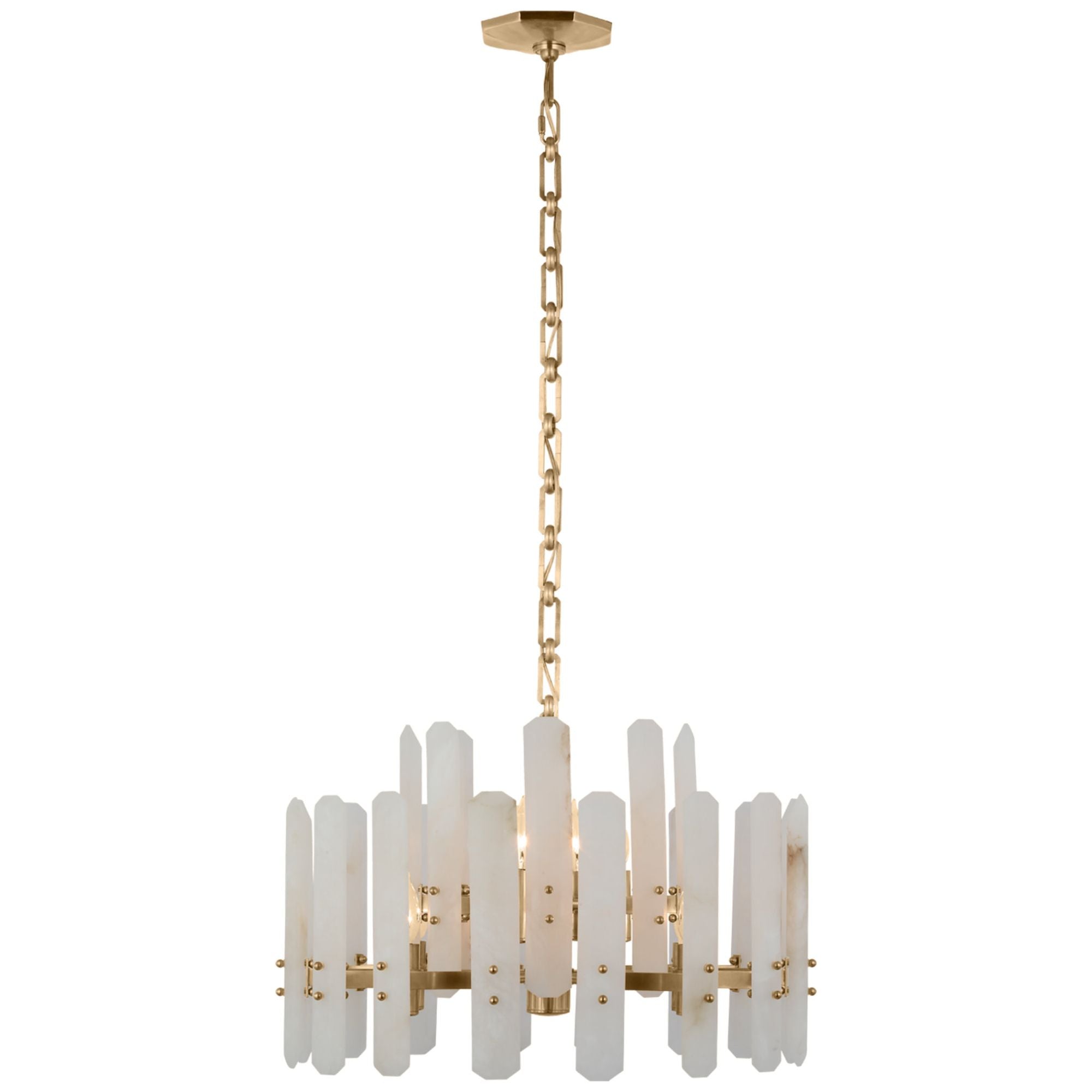 ARN5503HABWHT by Visual Comfort - Graphic Grande Four-Tier Chandelier in  Hand-Rubbed Antique Brass with White Shades