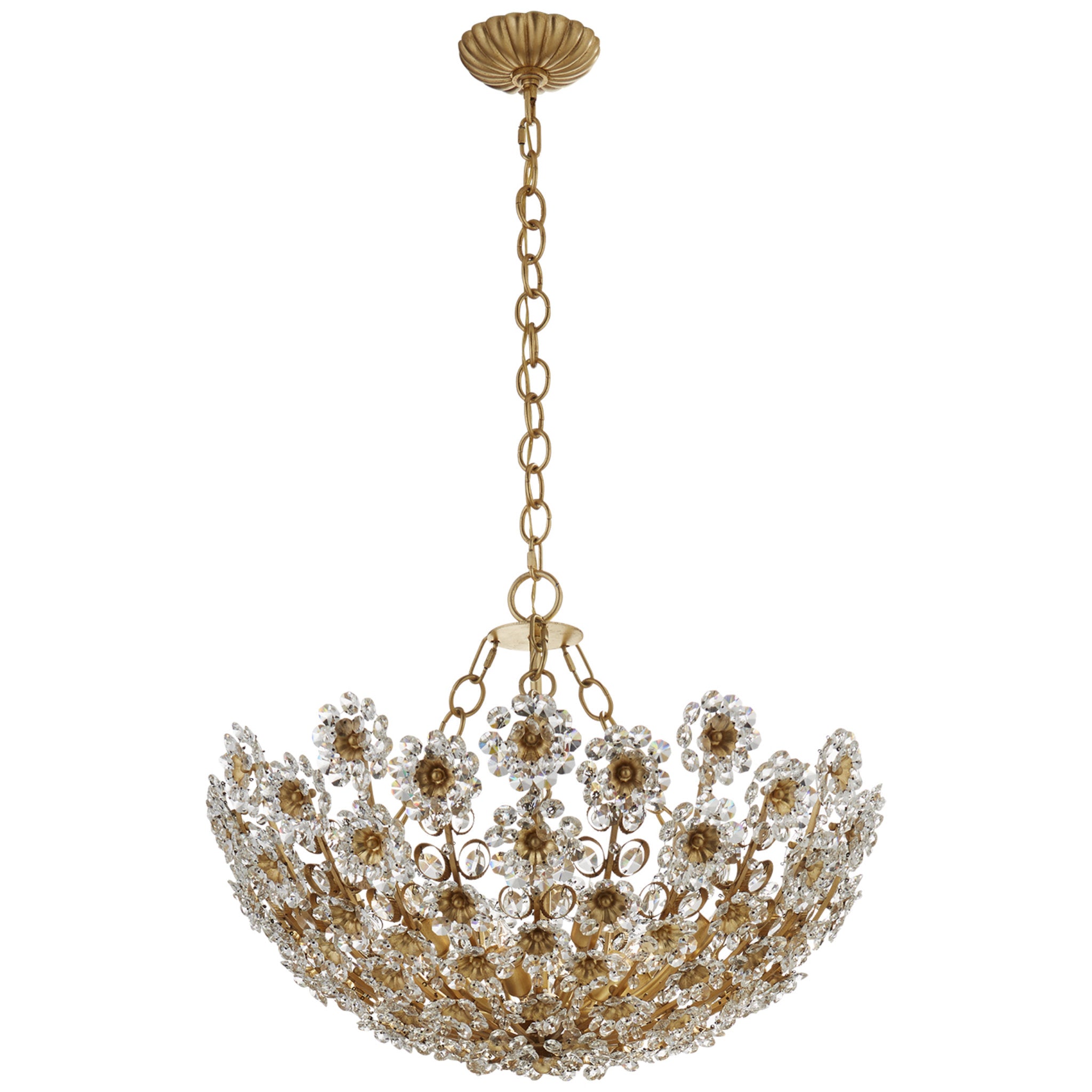 AERIN Liscia Medium Chandelier in Gild with Crystal