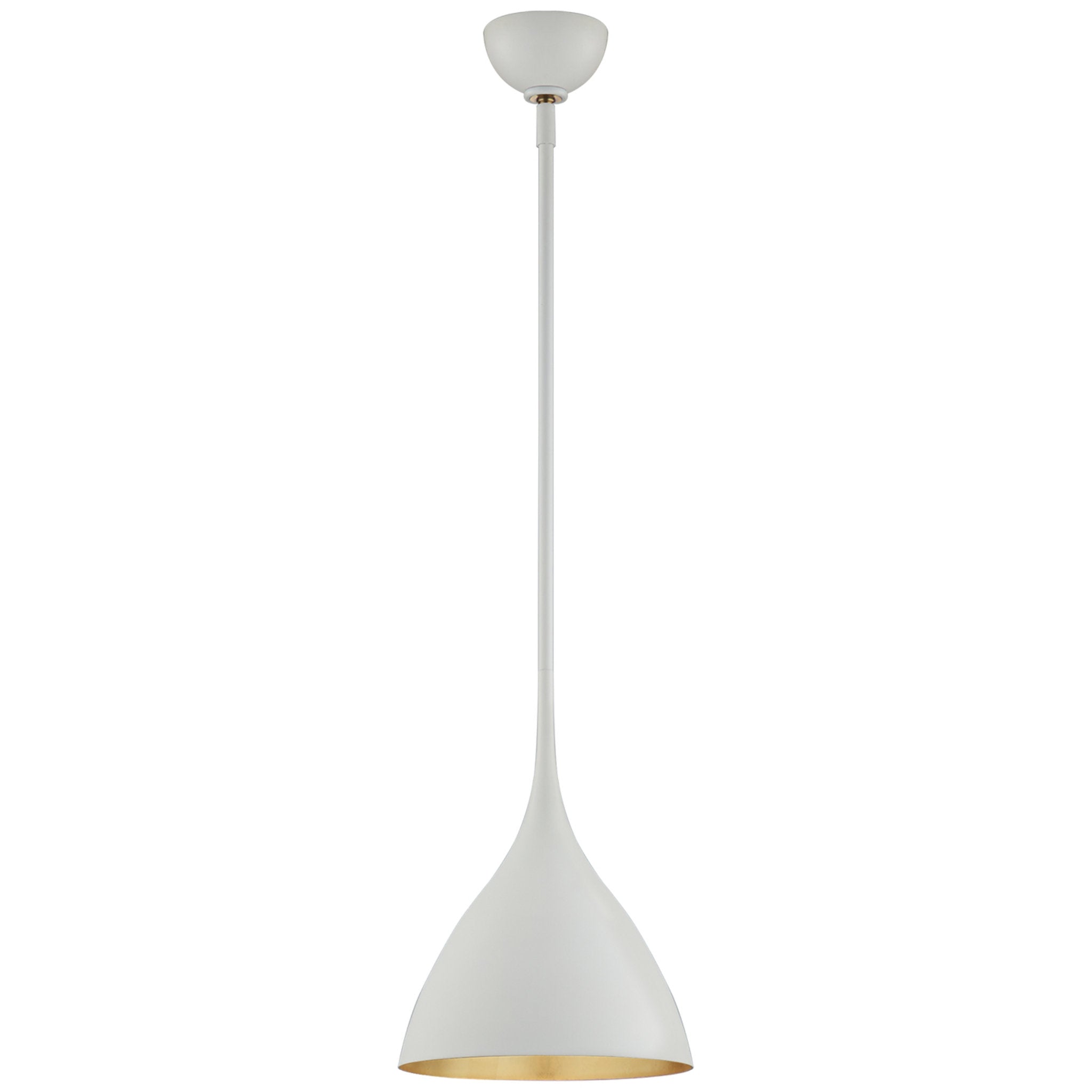 AERIN Agnes Large Pendant in Plaster White with Gild Interior