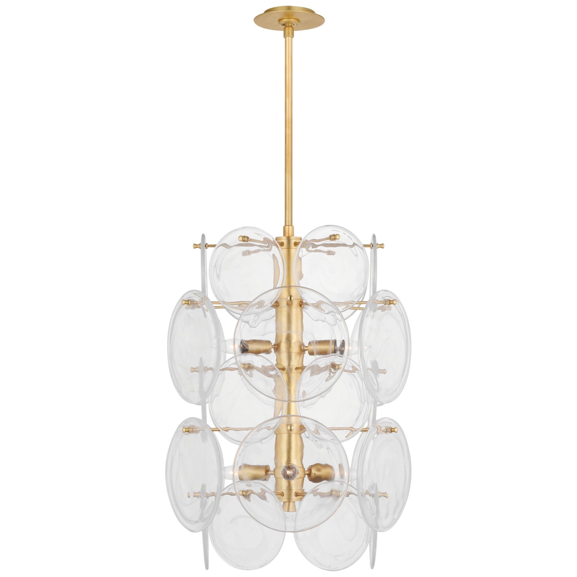 Visual Comfort Signature Collection  Visual Comfort ARN5310HAB-CG AERIN  Alpine 16 Light 30.25 inch Hand-Rubbed Antique Brass Chandelier Ceiling  Light in Clear Glass, Medium