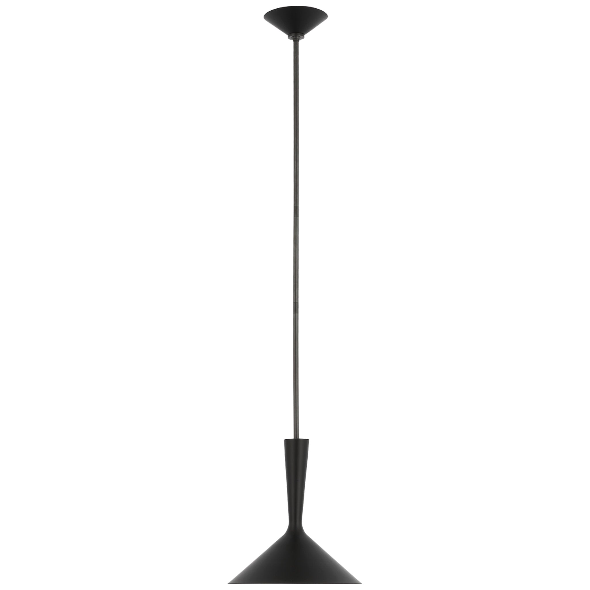 AERIN Agnes Small Pendant in Matte Black with Gild Interior