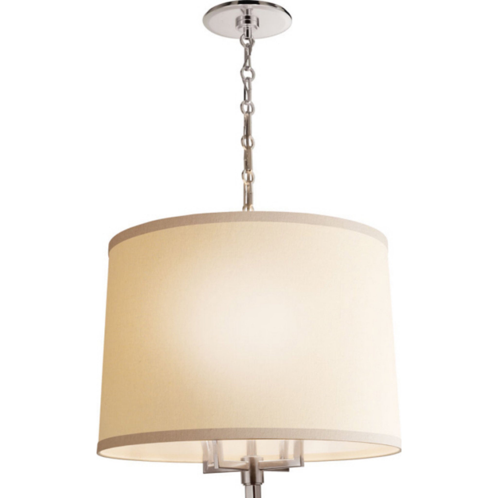 Visual Comfort Signature Collection Barbara Barry Swing Soft Brass Table  Lamp in Linen BBL3070SB-L - Open