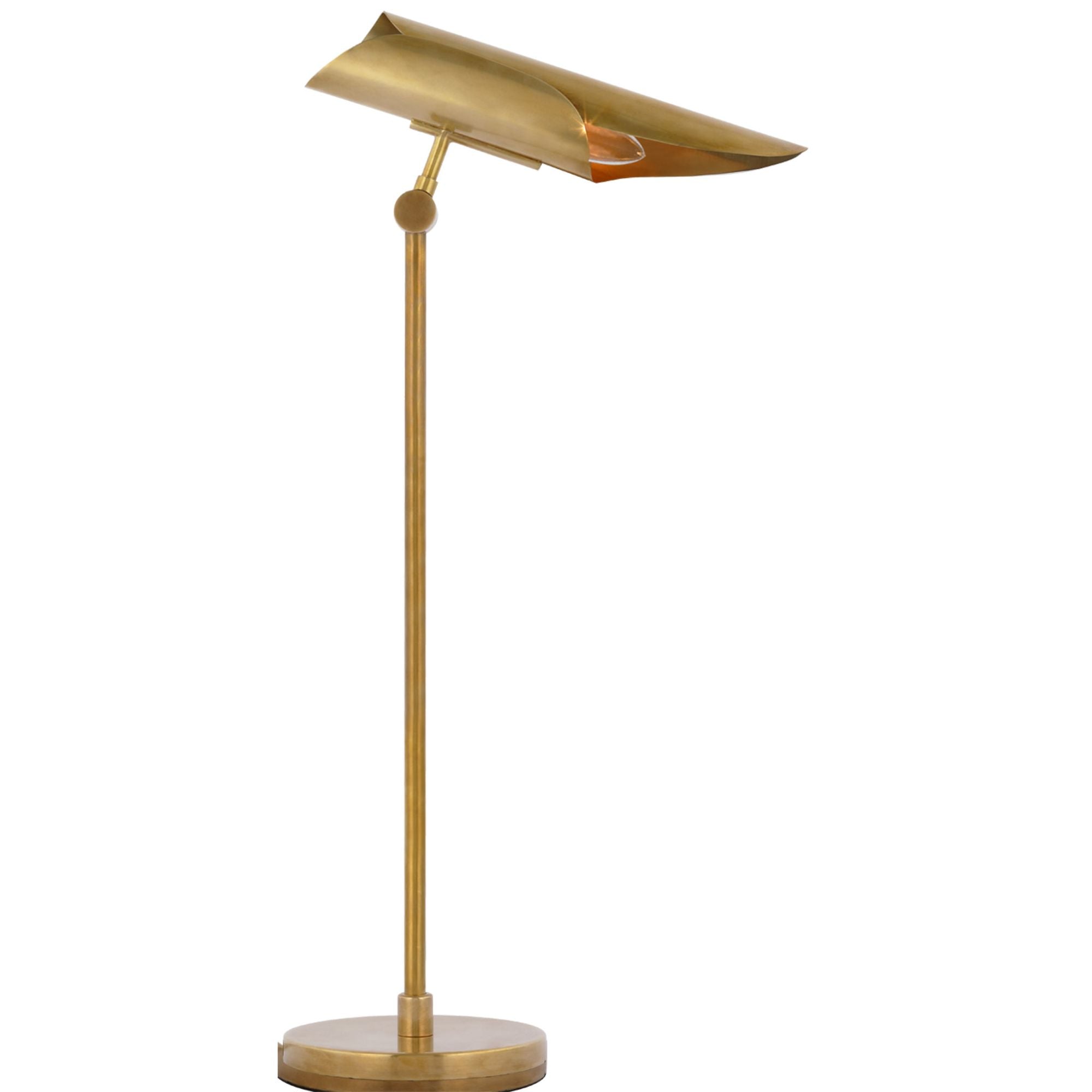 Champalimaud Fondant Small Table Lamp in Ivory and Soft Brass with Lin