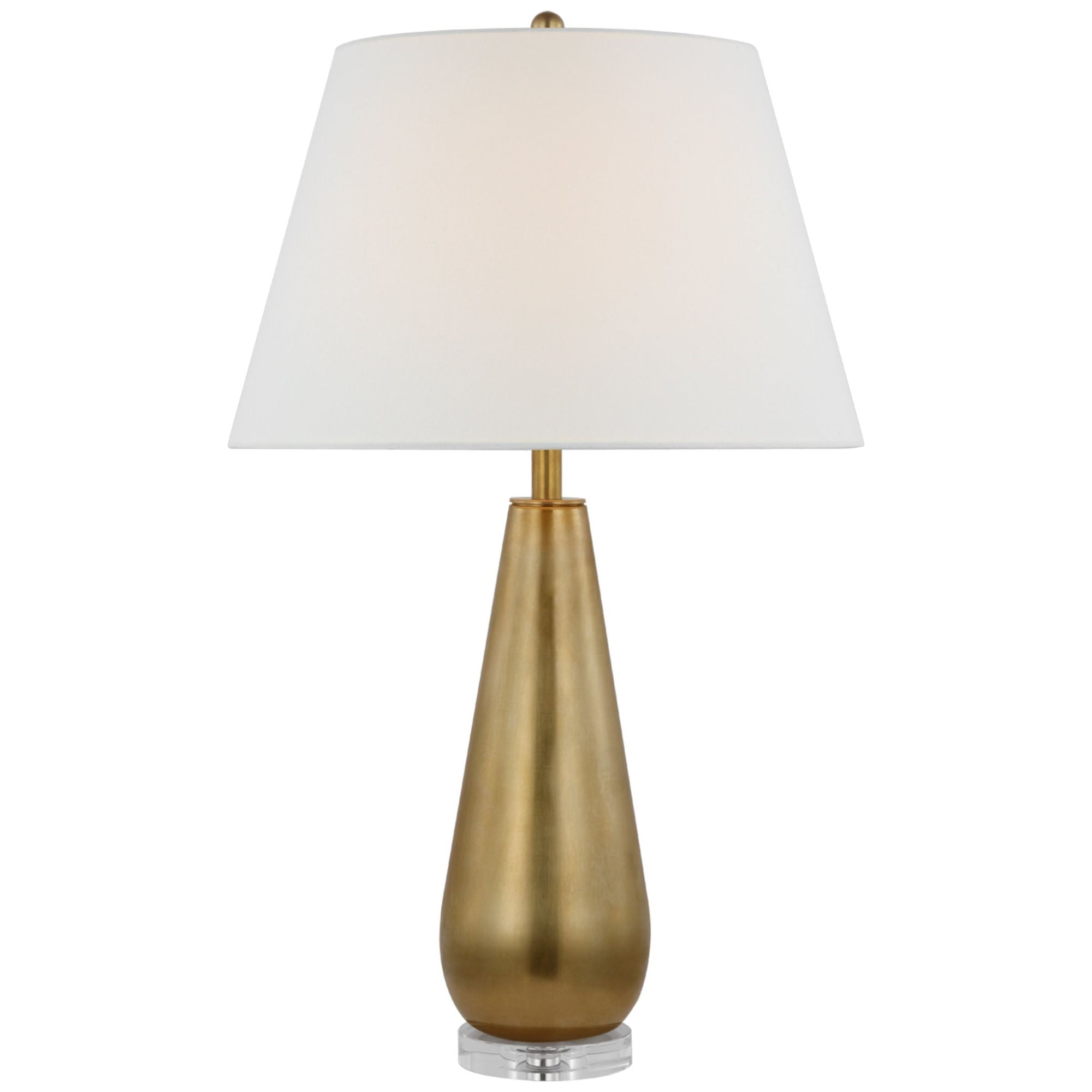 OBPCD3010HABSP by Visual Comfort - Sylvie Medium Table Lamp in Hand-Rubbed  Antique Brass with Silk Pleat Shade Open Box