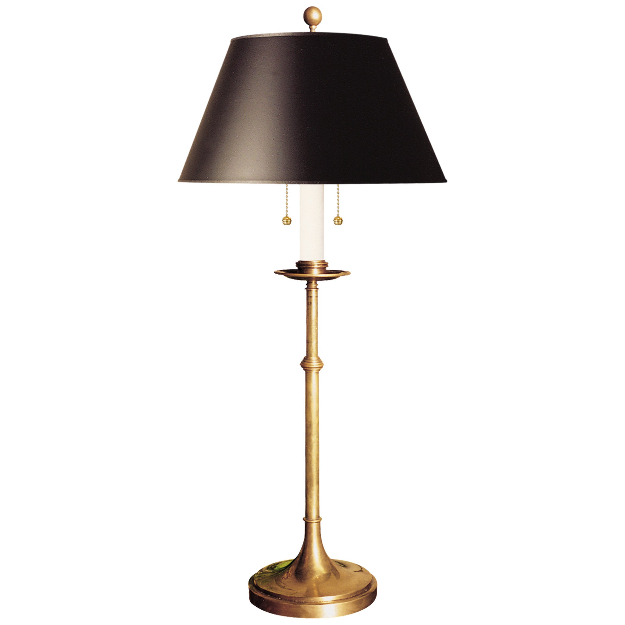 Visual Comfort Crystal & Brass Table Lamp - KD 20 - 22 Tall