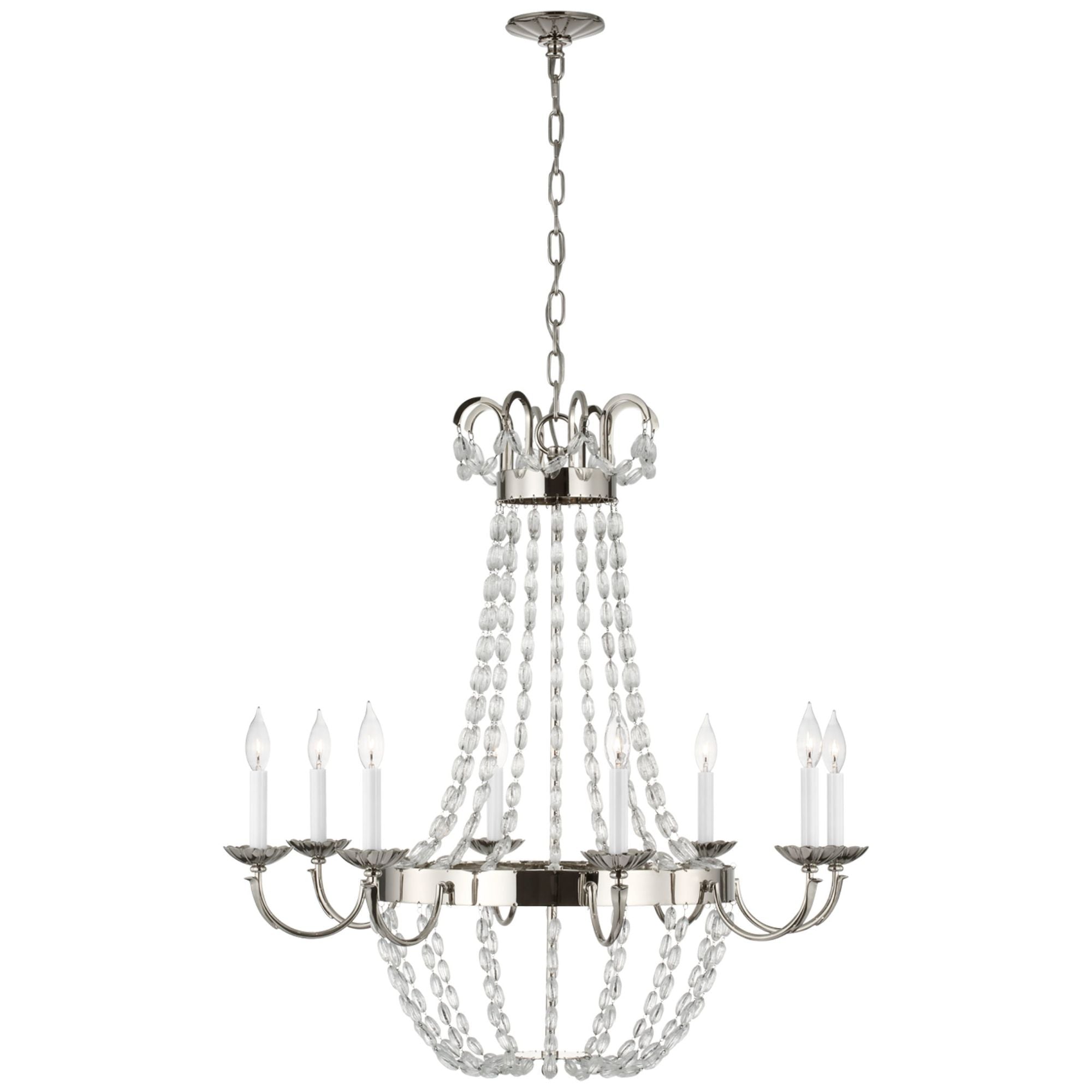 SN5108HAB by Visual Comfort - Regency Large Chandelier in Hand-Rubbed  Antique Brass with Seeded Glass