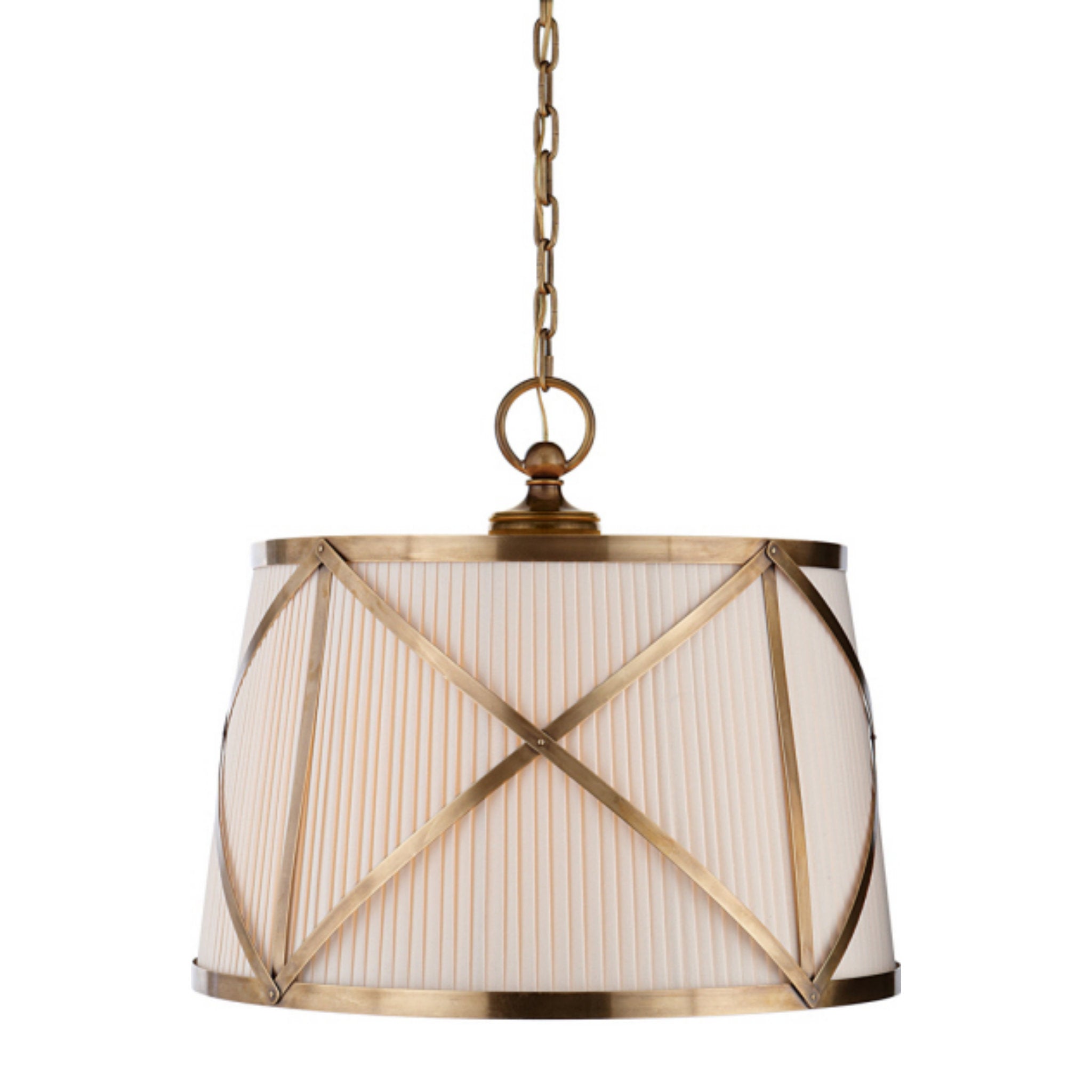 Chapman & Myers Sloane Single Shop Light in Antique-Burnished Brass wi