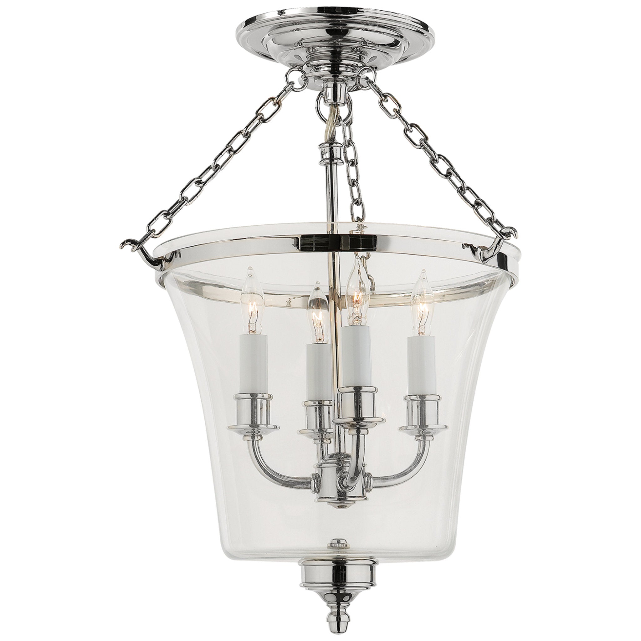 semi flush bell jar