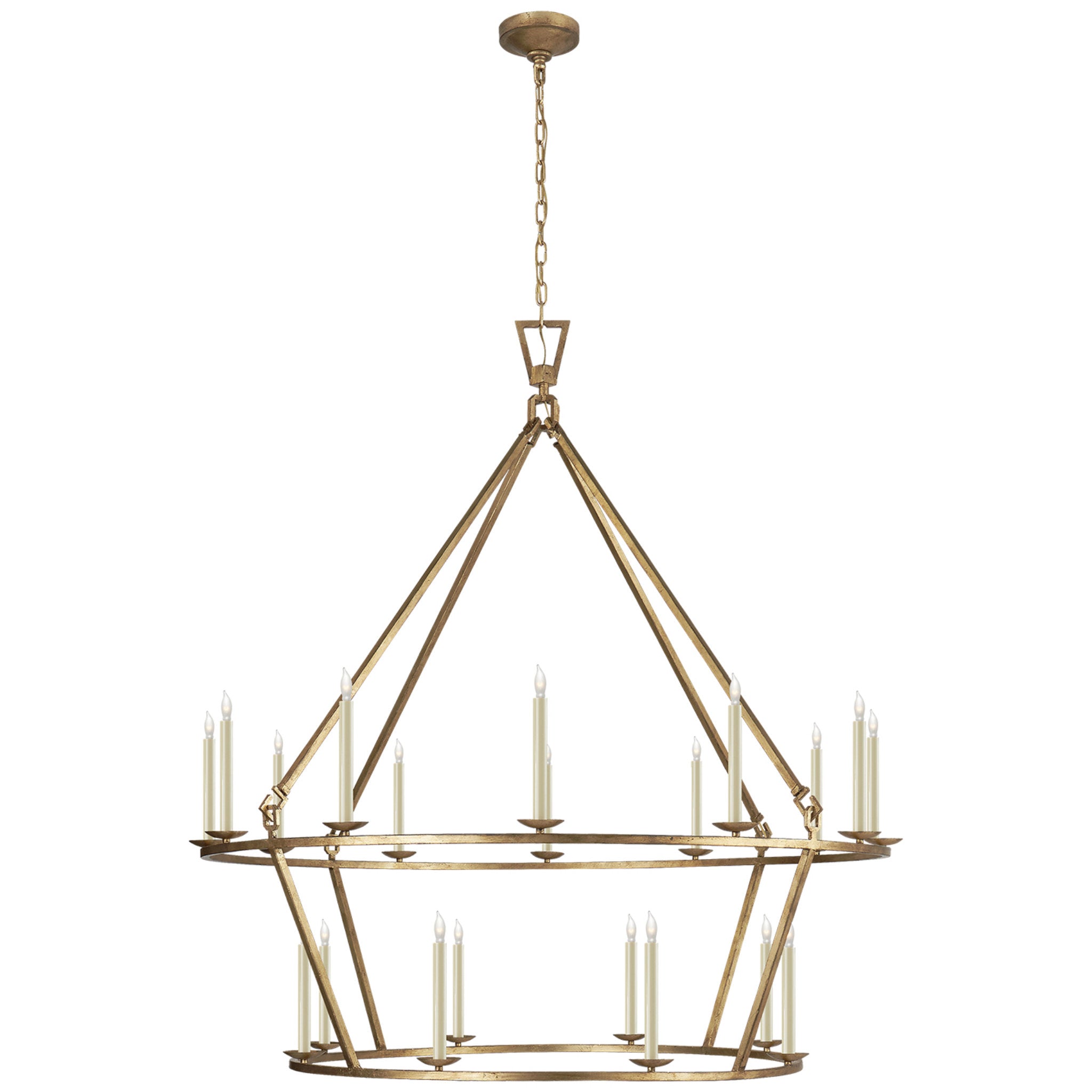 E.F. Chapman Darlana Large Chandelier in Aged Iron by Visual Comfort  Signature at Destination Lighting